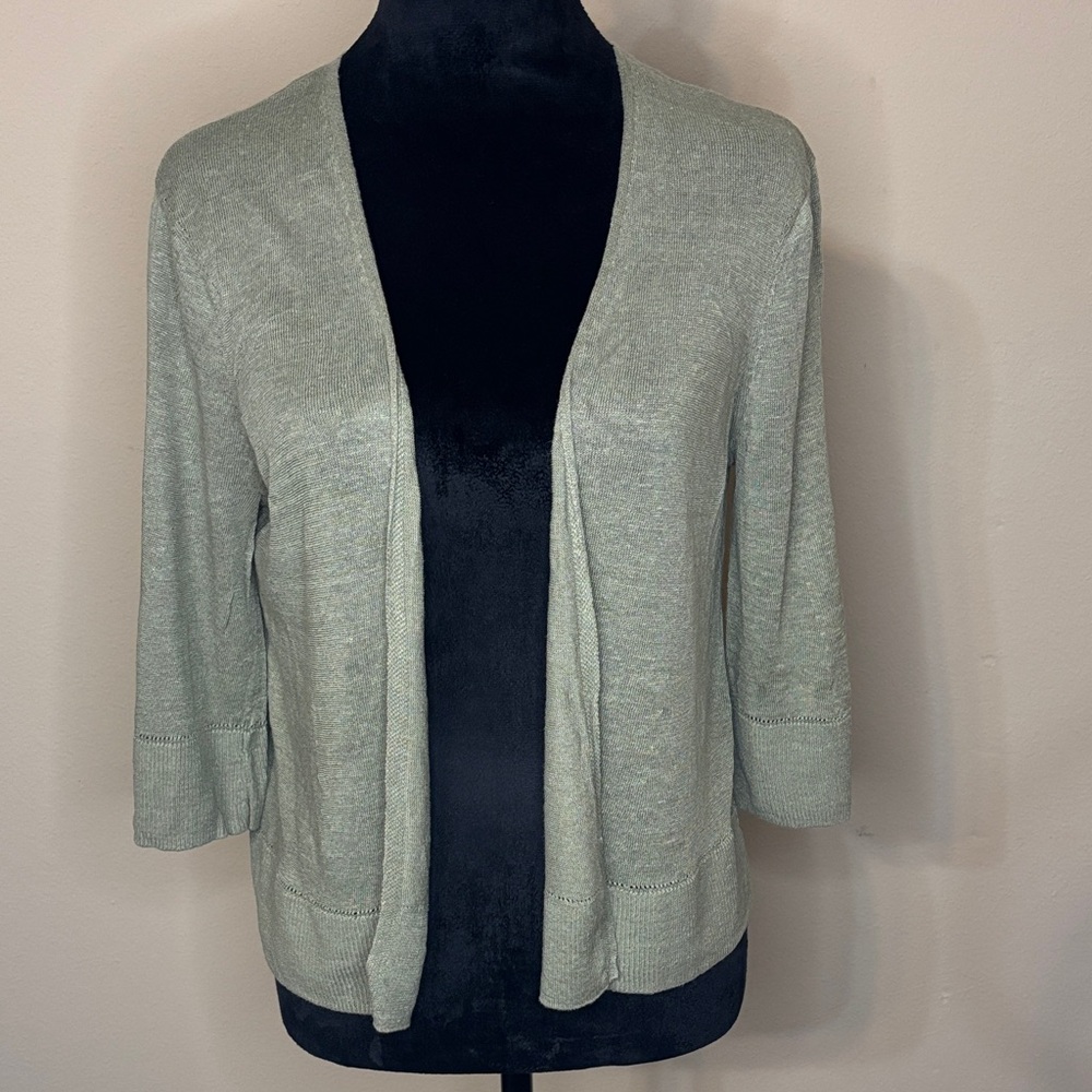 Tommy Bahama Olive Green Open Cardigan | Small |